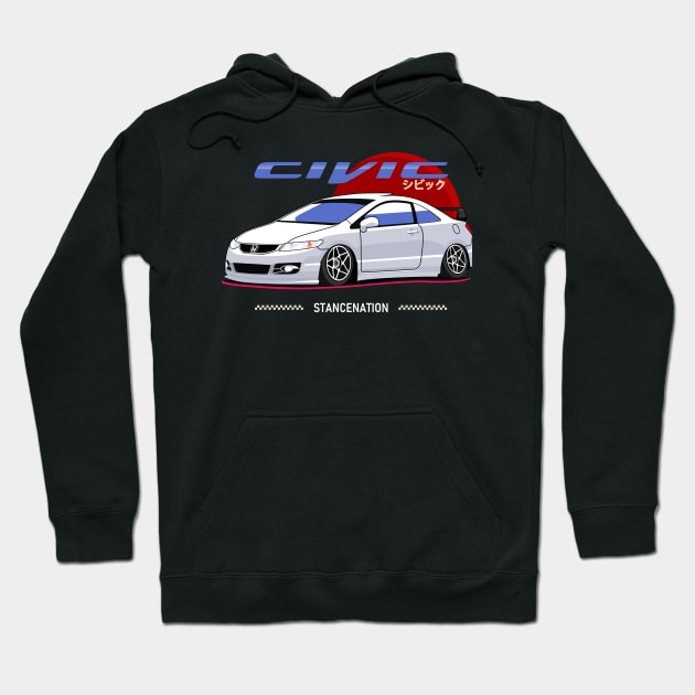 Civic jdm car Stancenation Style Hoodie by masjestudio